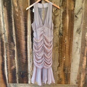 Mauve Ruched Dress